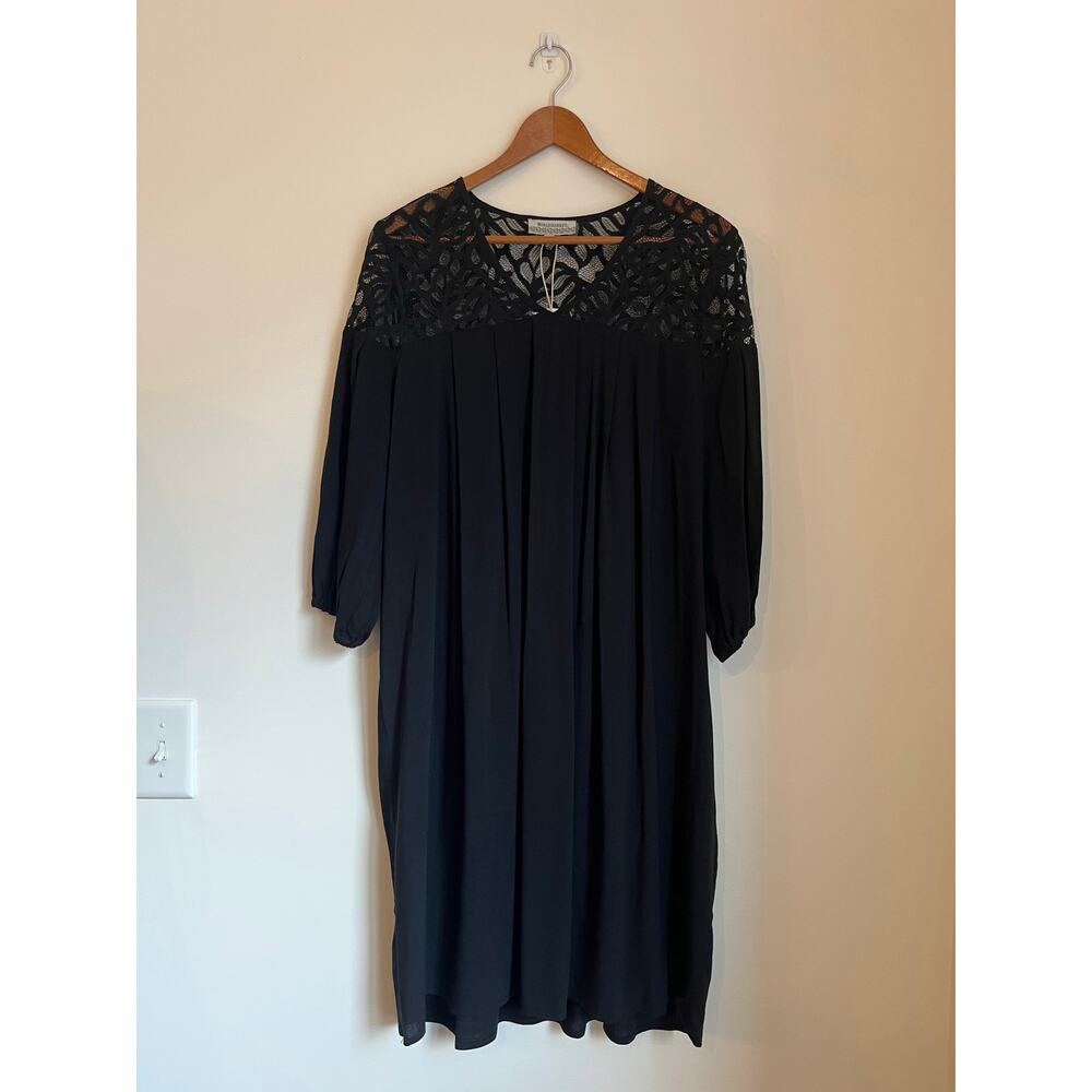World Market Boho lace Pleated Smoke‎ Dress Women’s Size S/M NWT